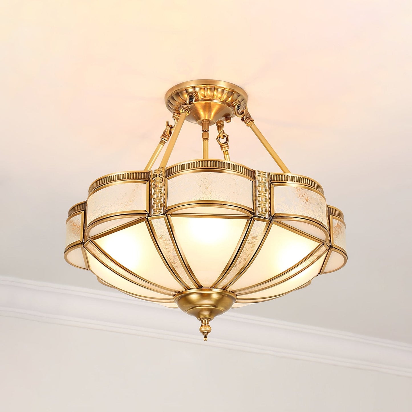 Floral Brass Ceiling-mounted light Ceiling Lamp