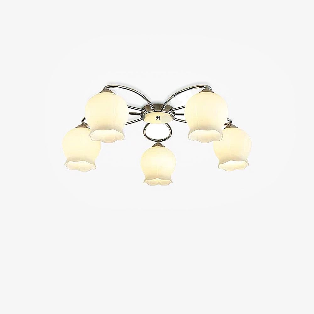 Floral Glass Overhead light Ceiling Lamp