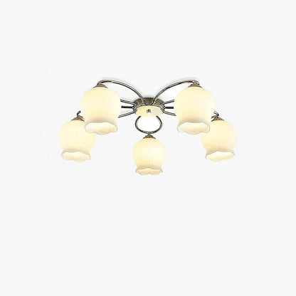 Floral Glass Overhead light Ceiling Lamp