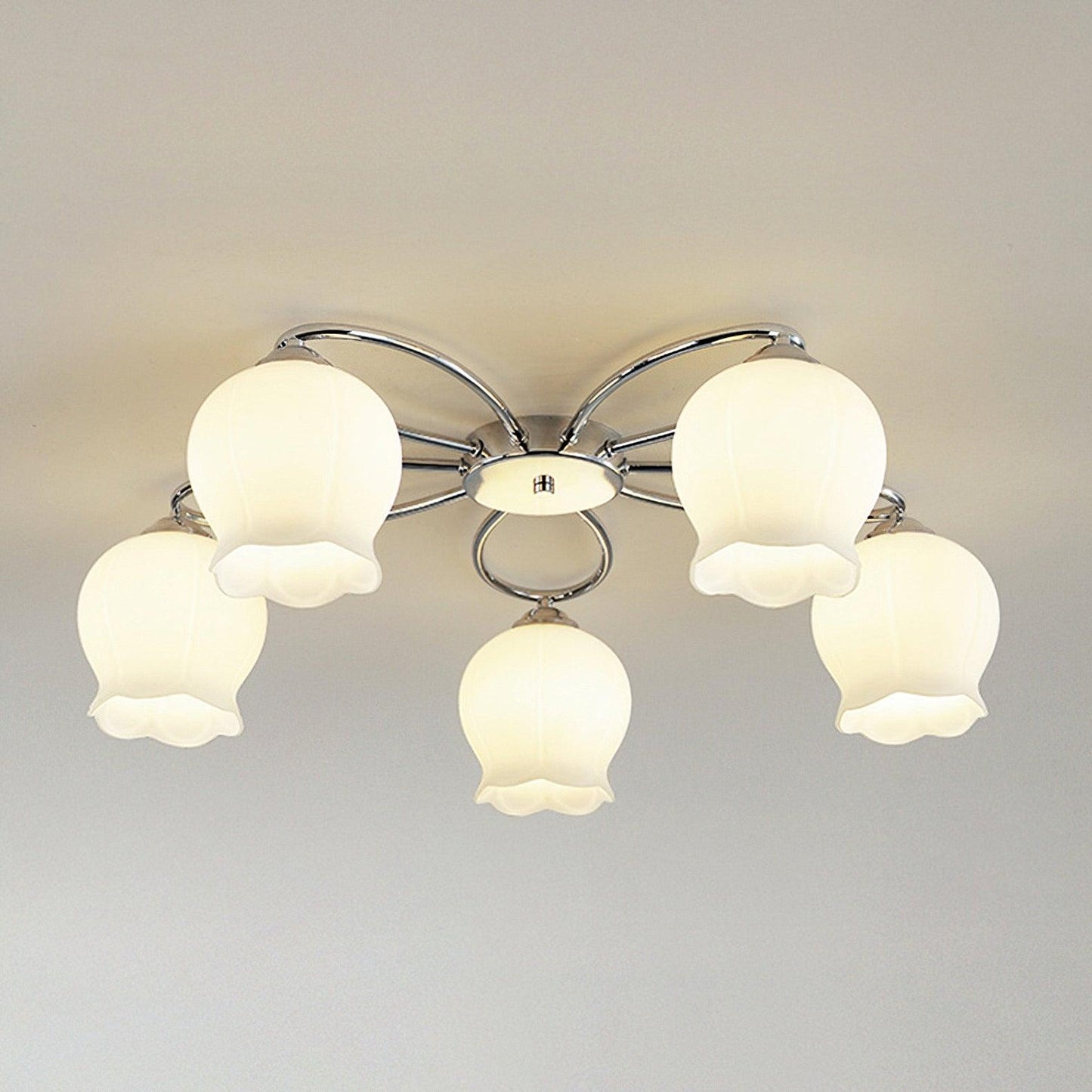 Floral Glass Overhead light Ceiling Lamp