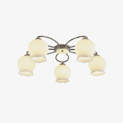 Floral Glass Overhead light Ceiling Lamp