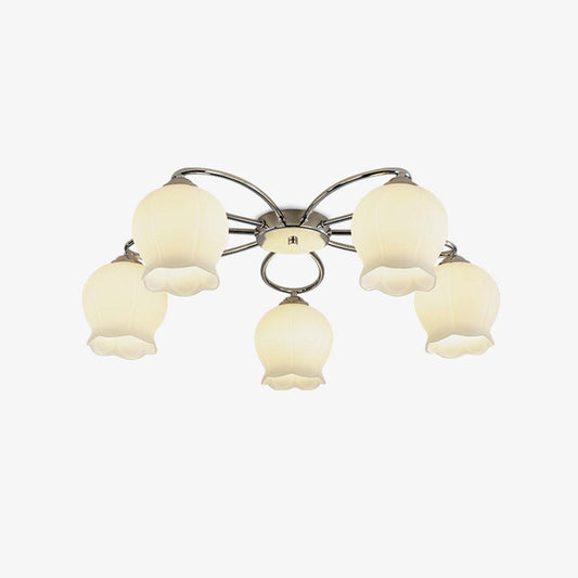 Floral Glass Overhead light Ceiling Lamp