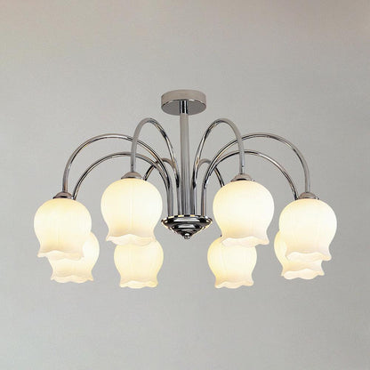 Floral Glass Gasolier Chandelier