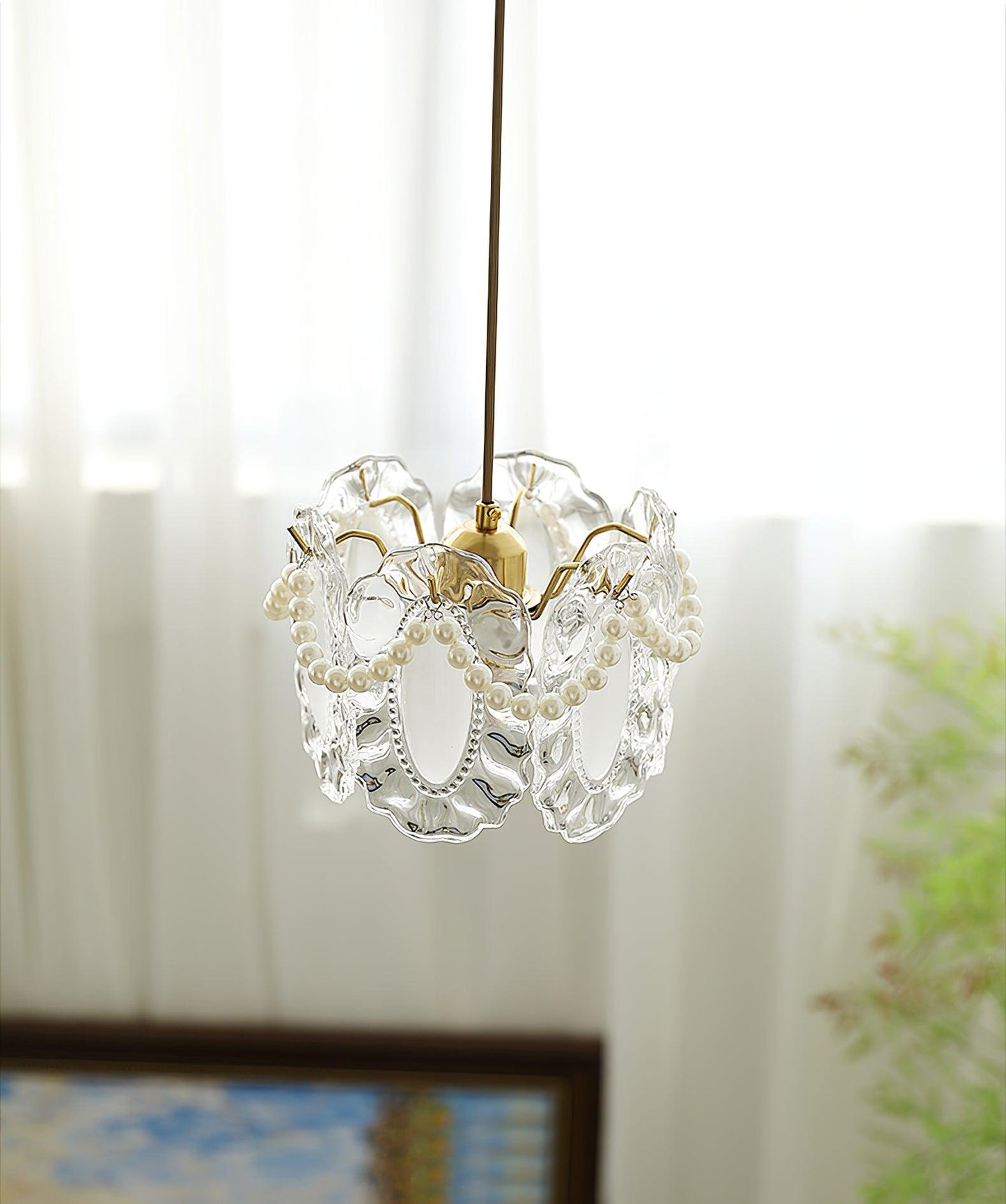 Floral Glass Houselight Pendant Lamp