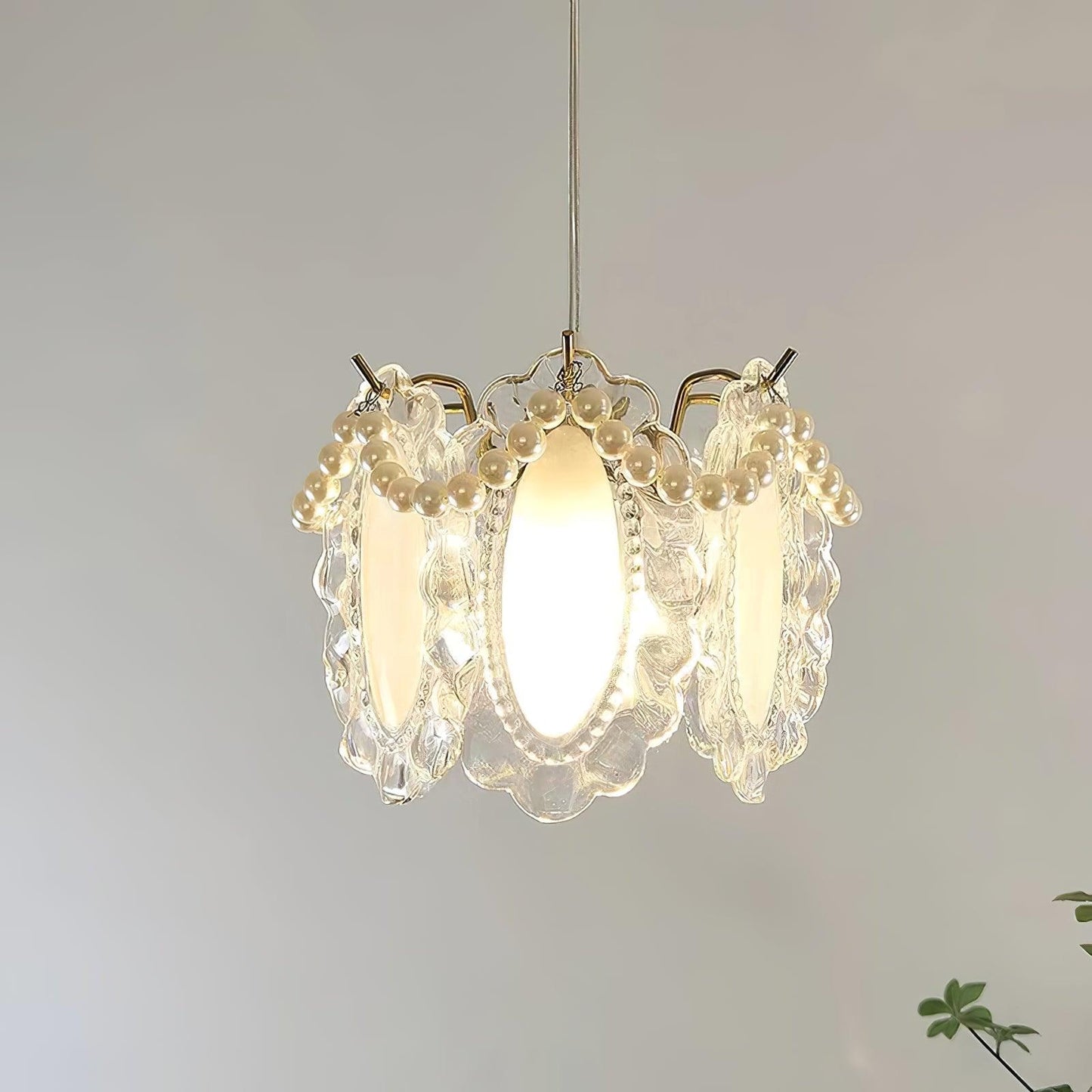 Floral Glass Houselight Pendant Lamp