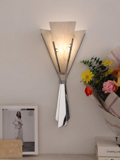 Florent Alabaster Fan Wall Sconce