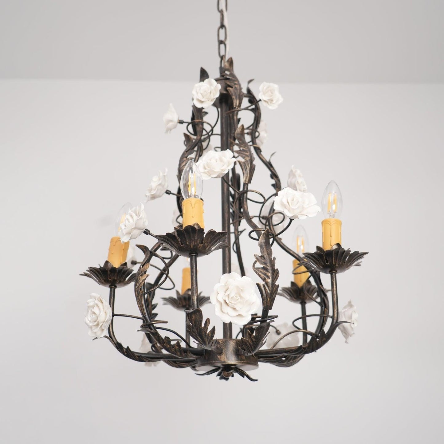 Florentine Rose Garden Ceiling fixture Chandelier