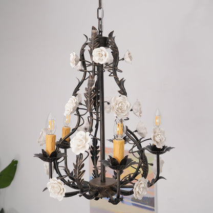 Florentine Rose Garden Ceiling fixture Chandelier