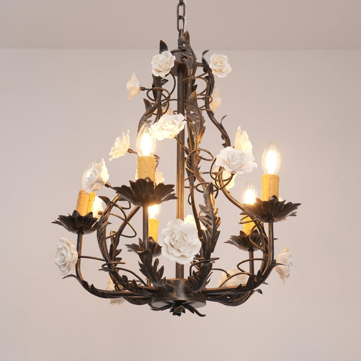 Florentine Rose Garden Ceiling fixture Chandelier