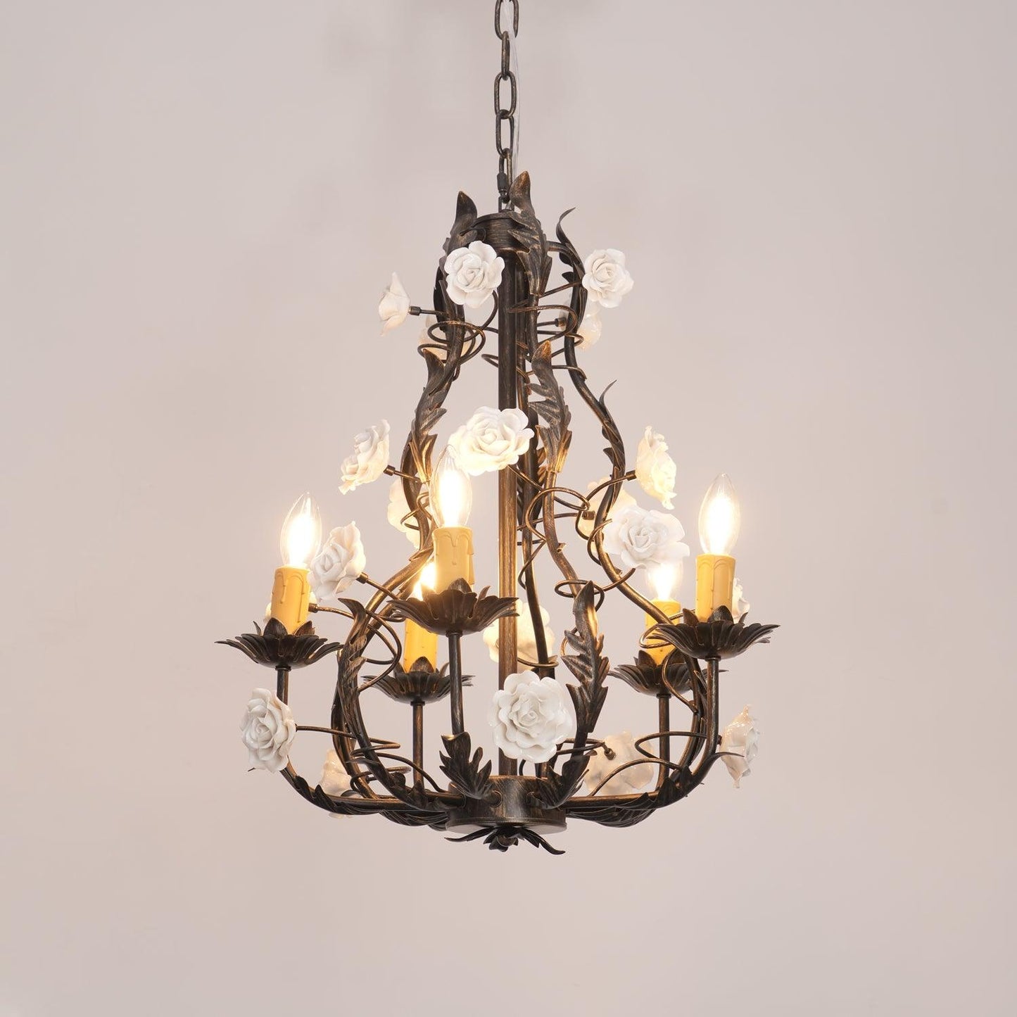 Florentine Rose Garden Ceiling fixture Chandelier