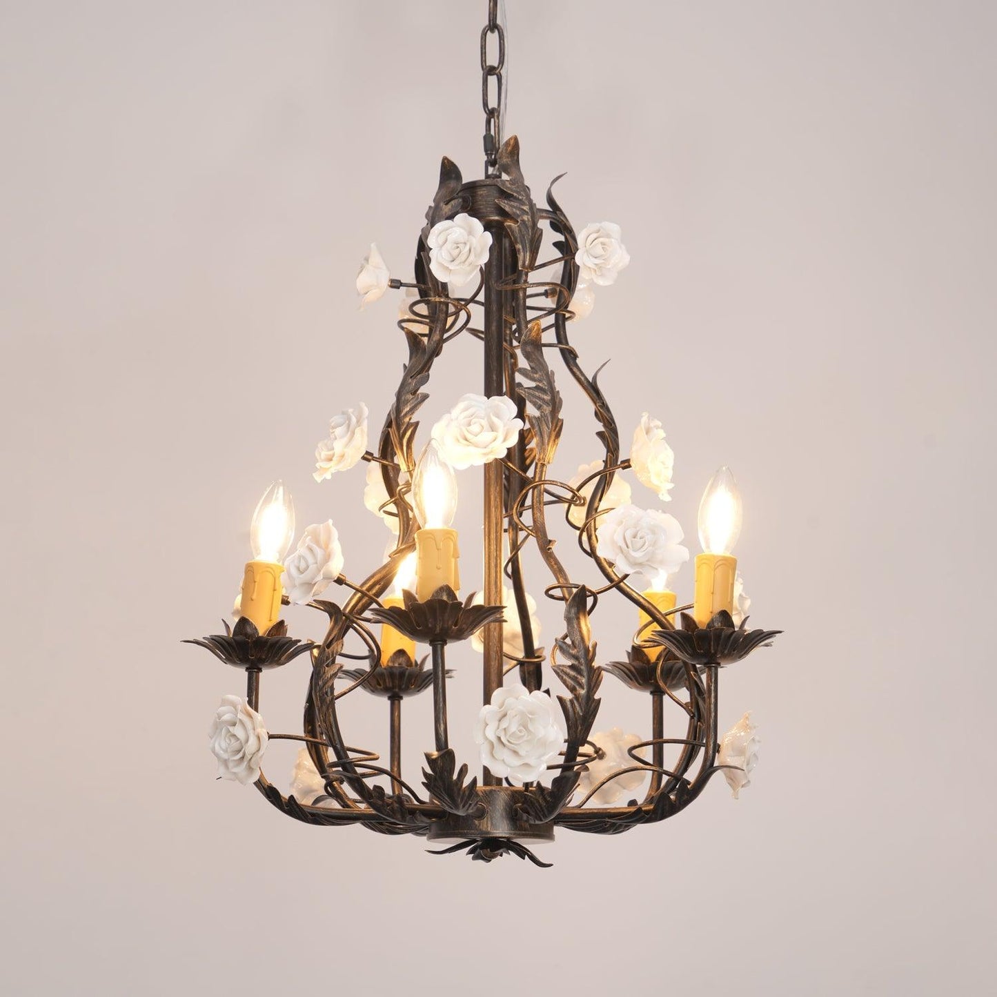 Florentine Rose Garden Ceiling fixture Chandelier