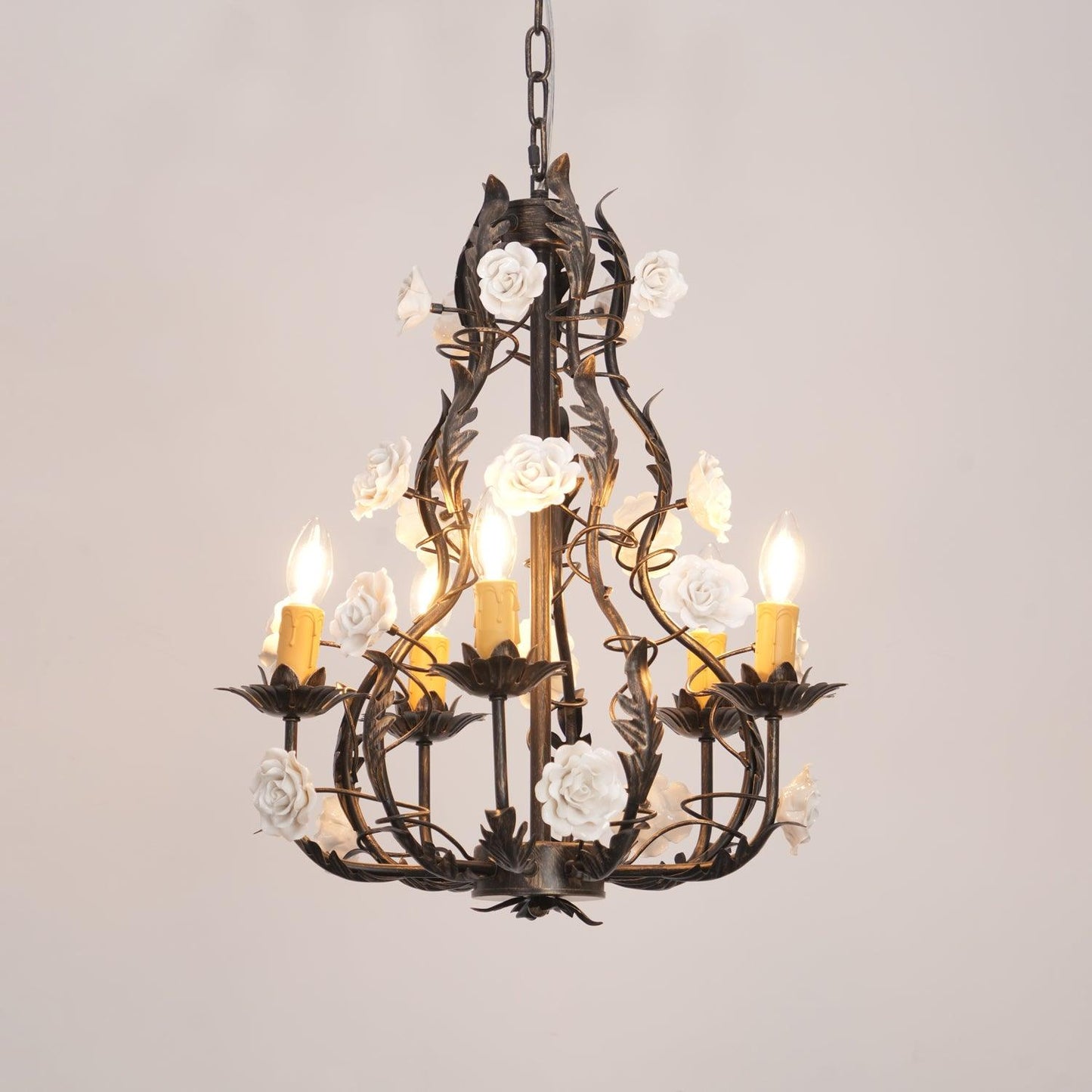 Florentine Rose Garden Ceiling fixture Chandelier