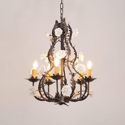 Florentine Rose Garden Ceiling fixture Chandelier