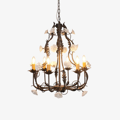 Florentine Rose Garden Ceiling fixture Chandelier