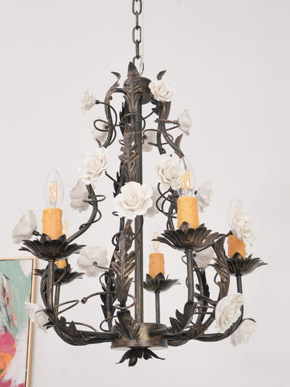 Florentine Rose Garden Ceiling fixture Chandelier