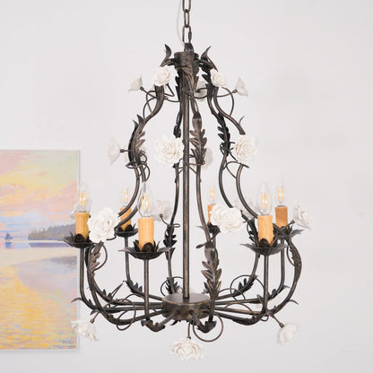 Florentine Rose Garden Ceiling fixture Chandelier