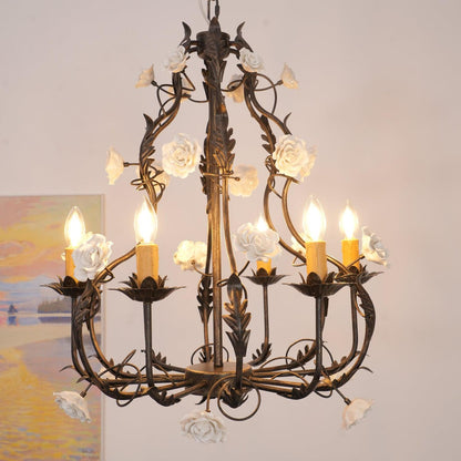 Florentine Rose Garden Ceiling fixture Chandelier