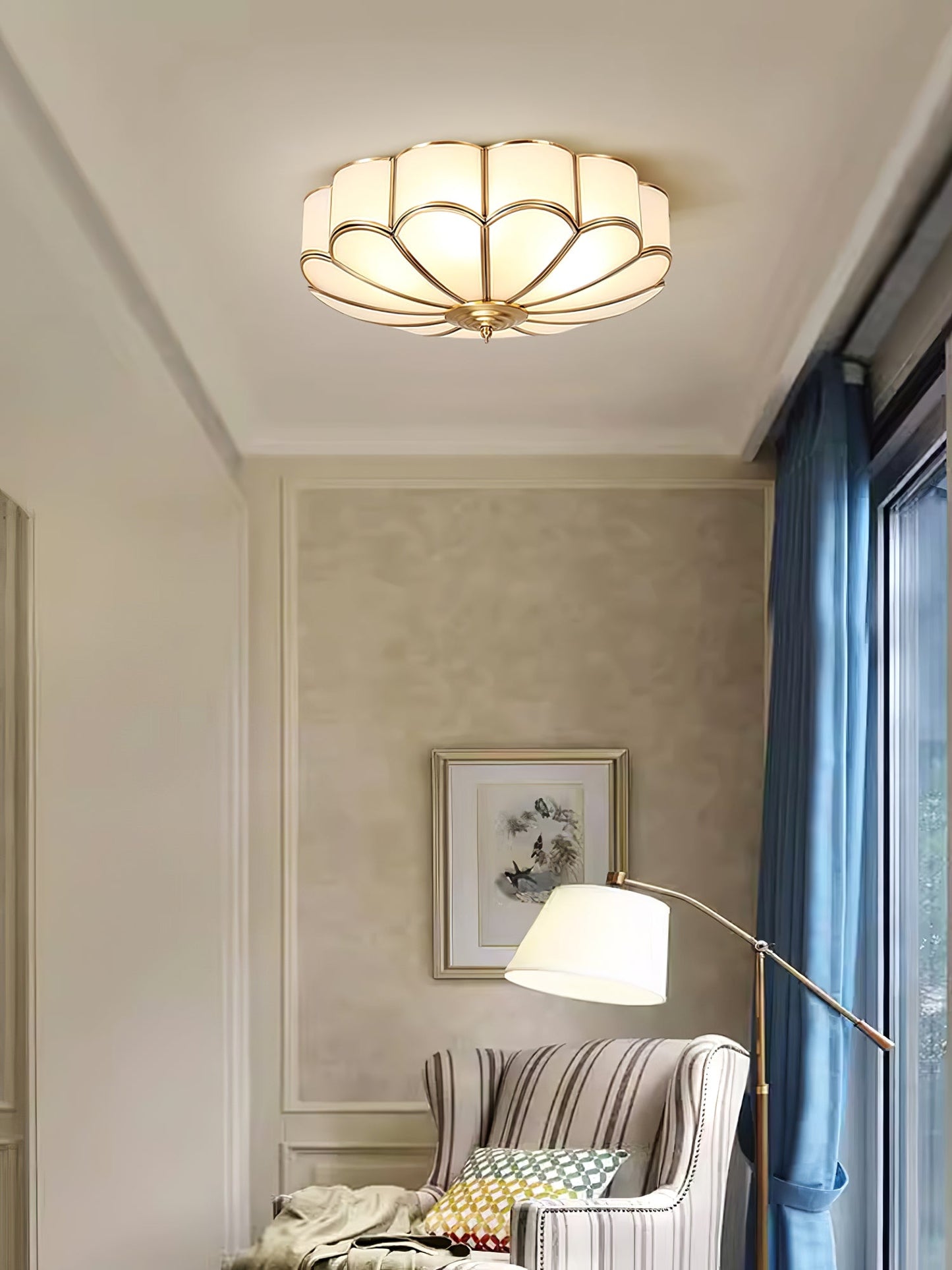 Flower Shape Glass Recessed Ceiling-mounted light Ceiling Light