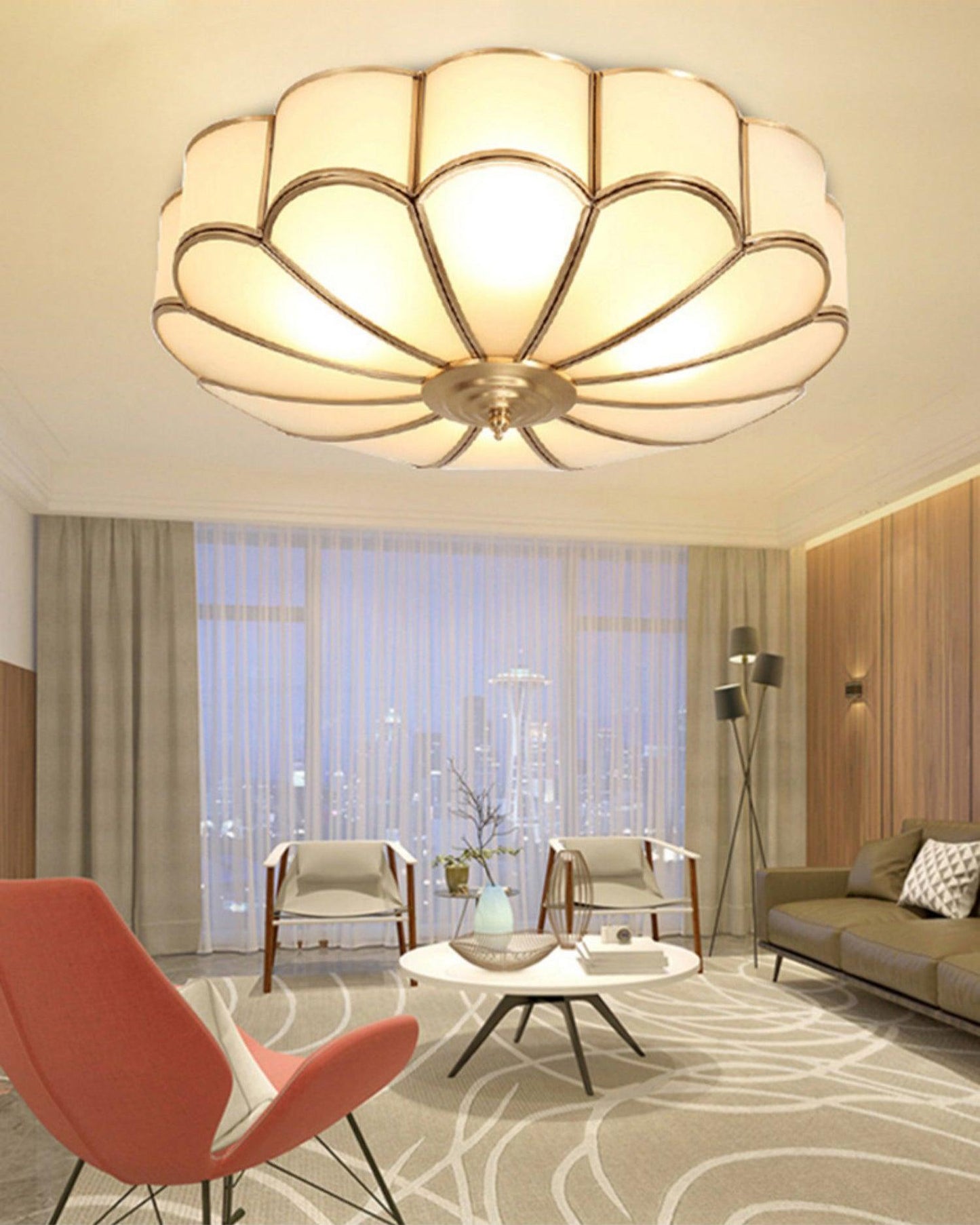 Flower Shape Glass Recessed Ceiling-mounted light Ceiling Light