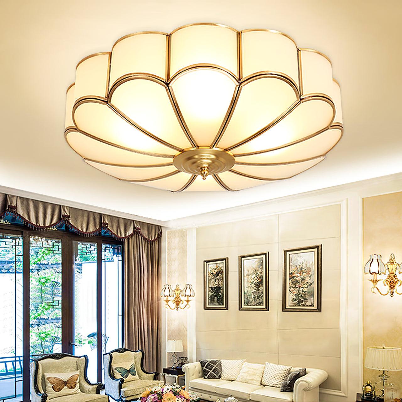 Flower Shape Glass Recessed Ceiling-mounted light Ceiling Light