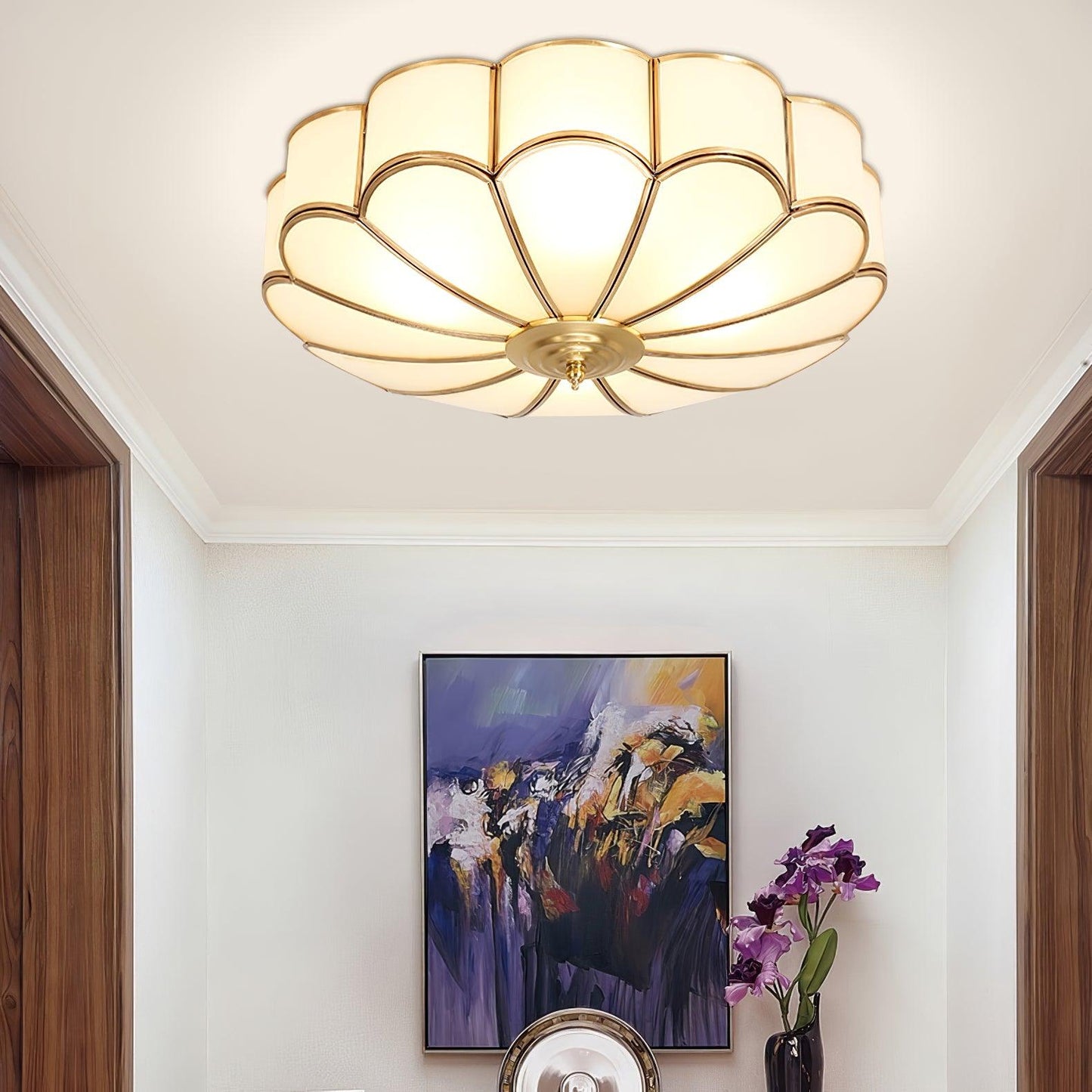 Flower Shape Glass Recessed Ceiling-mounted light Ceiling Light