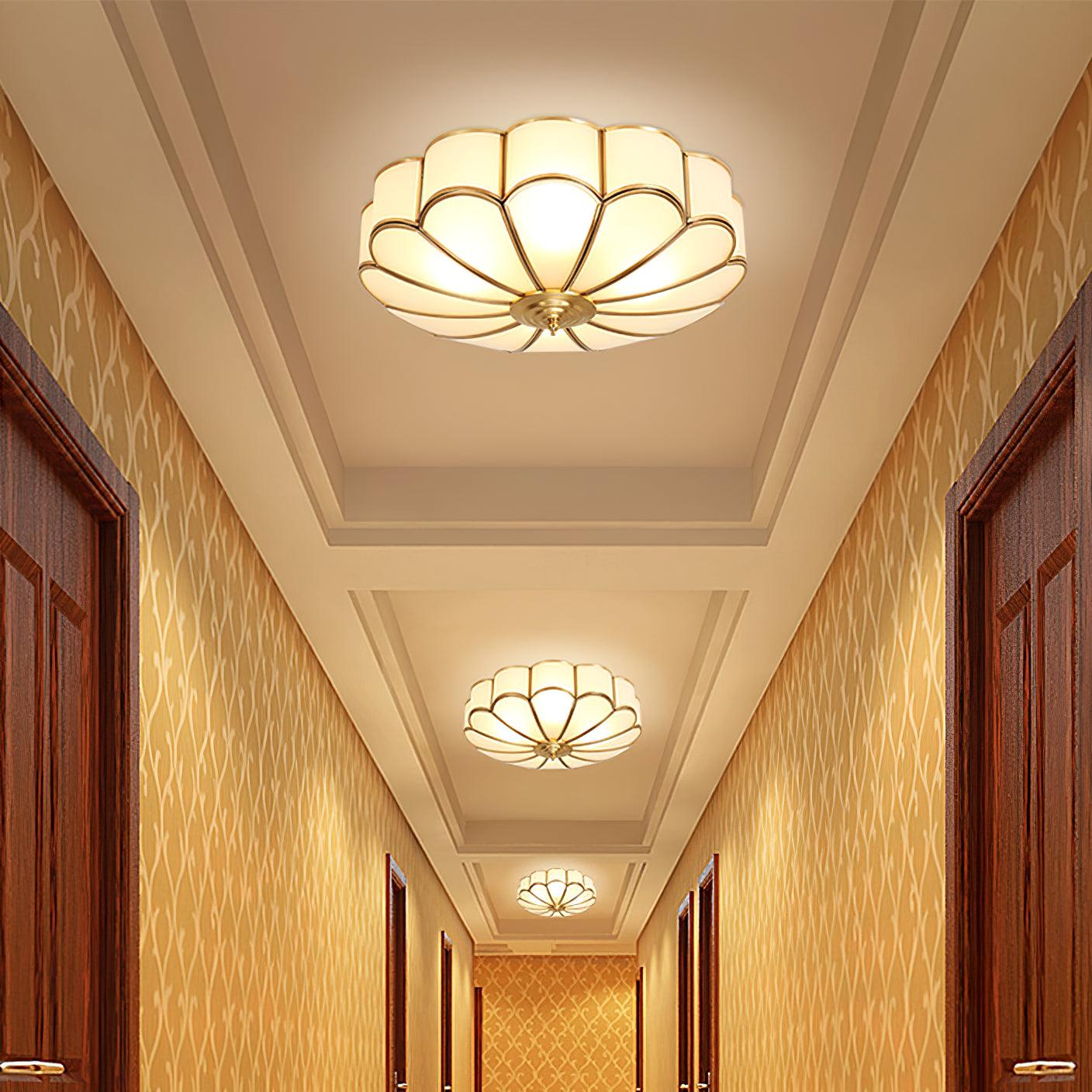 Flower Shape Glass Recessed Ceiling-mounted light Ceiling Light