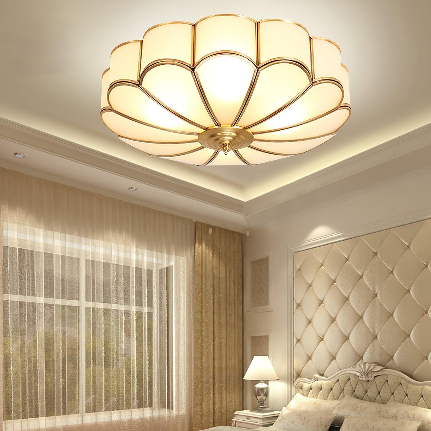 Flower Shape Glass Recessed Ceiling-mounted light Ceiling Light