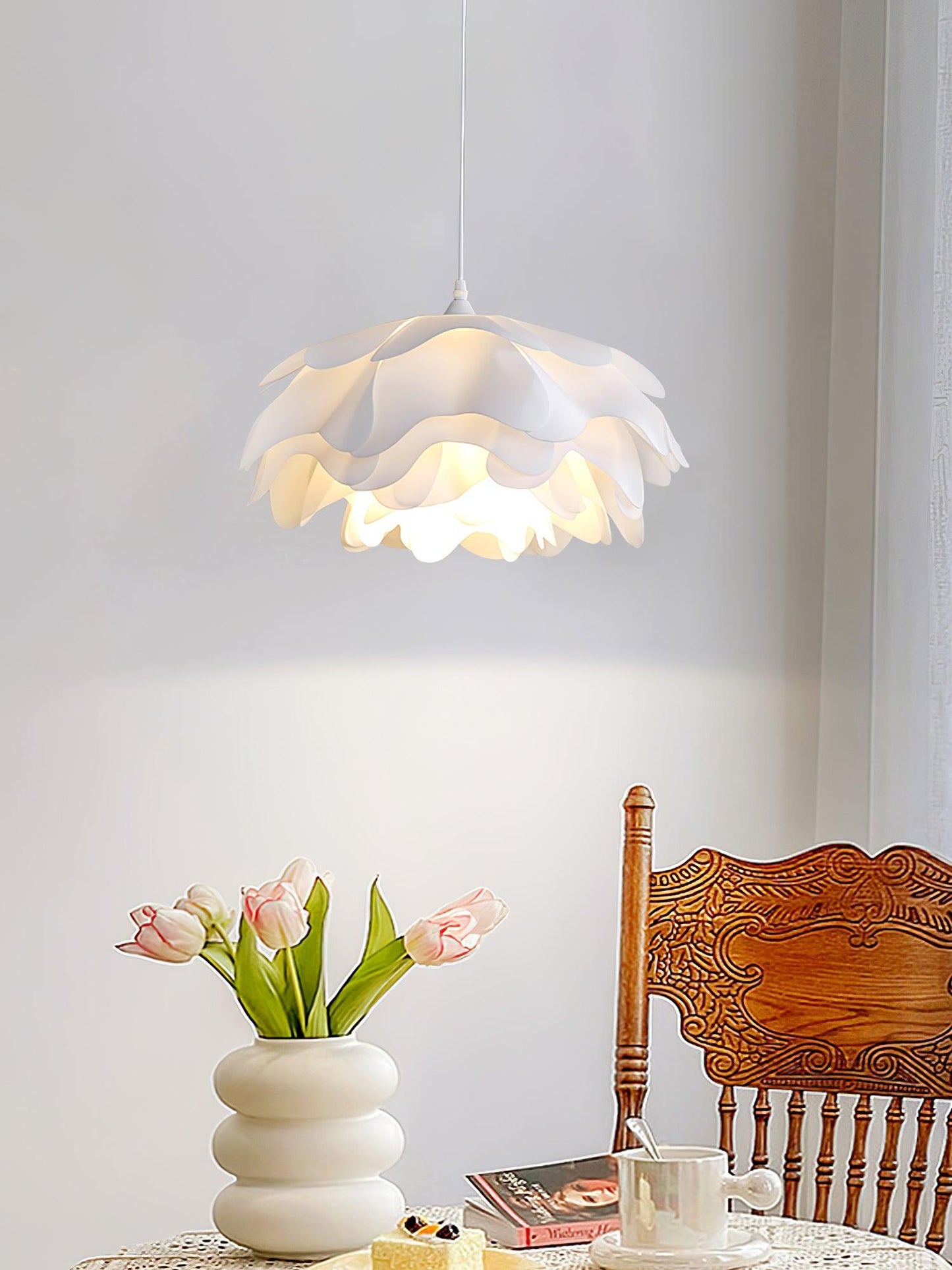 Flower Shaped White Hanging light Pendant Lamp