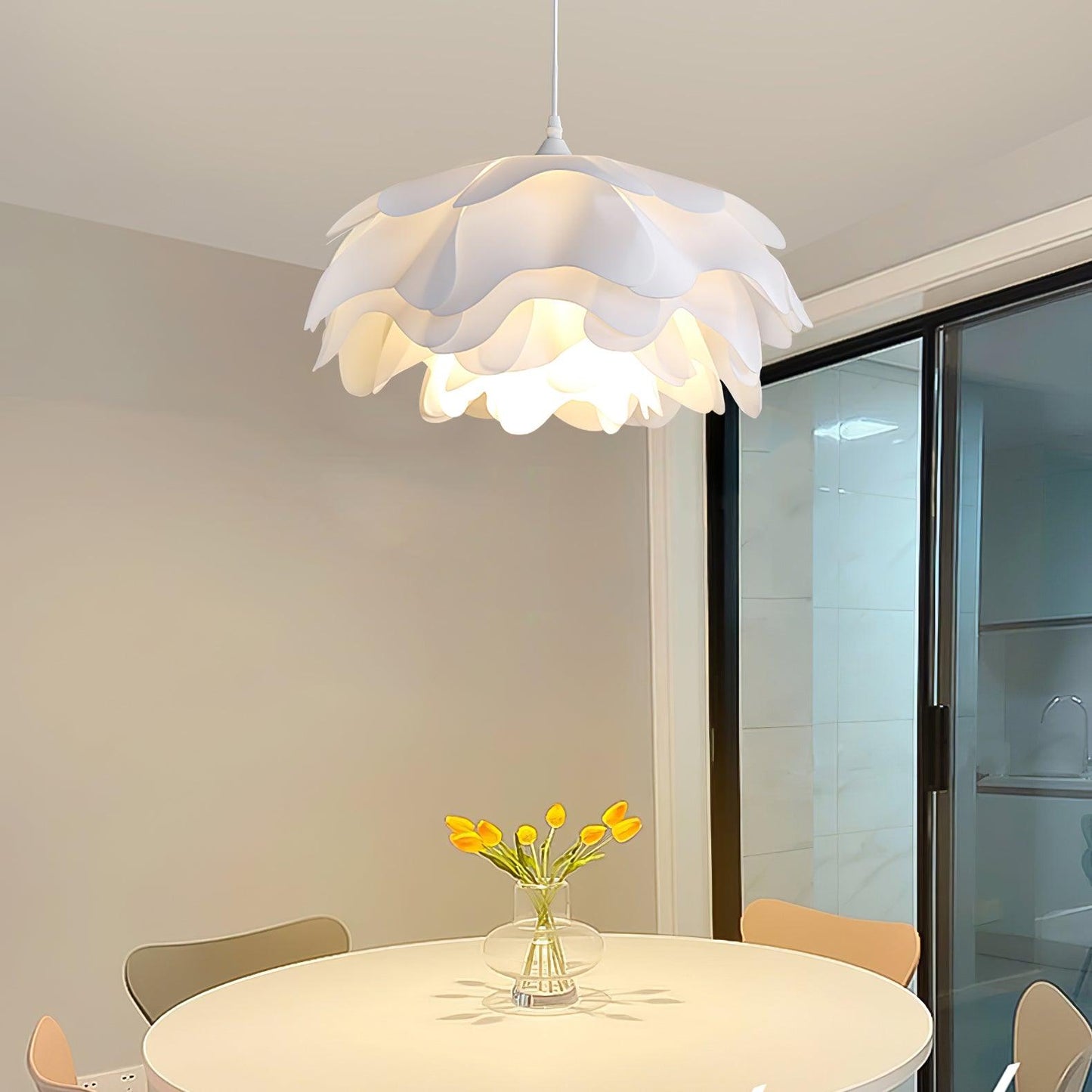 Flower Shaped White Hanging light Pendant Lamp