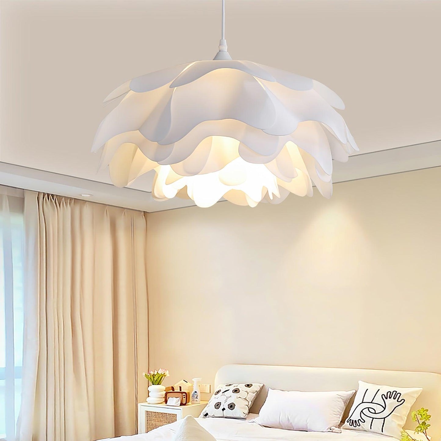 Flower Shaped White Hanging light Pendant Lamp