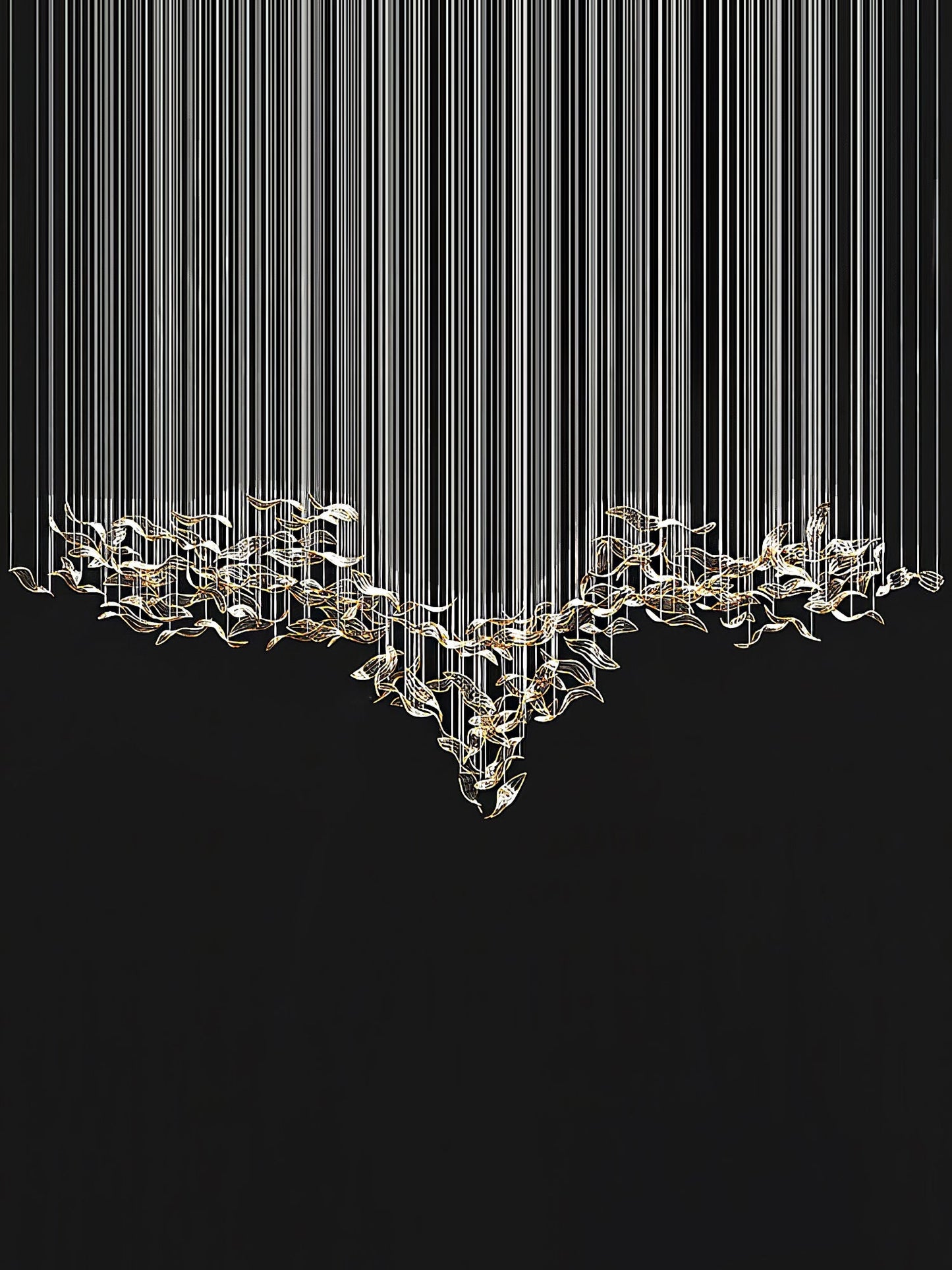 Fluttering Leaves Candelabrum Chandelier