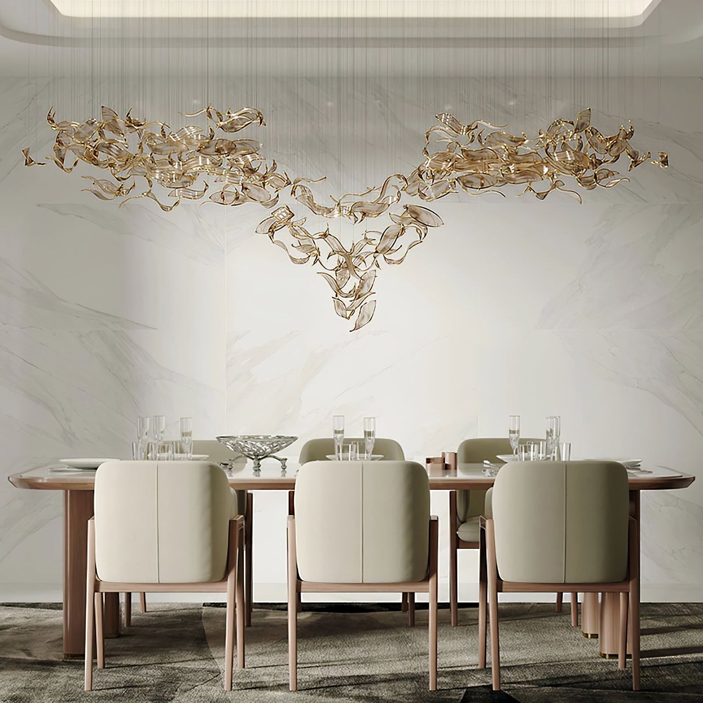 Fluttering Leaves Candelabrum Chandelier