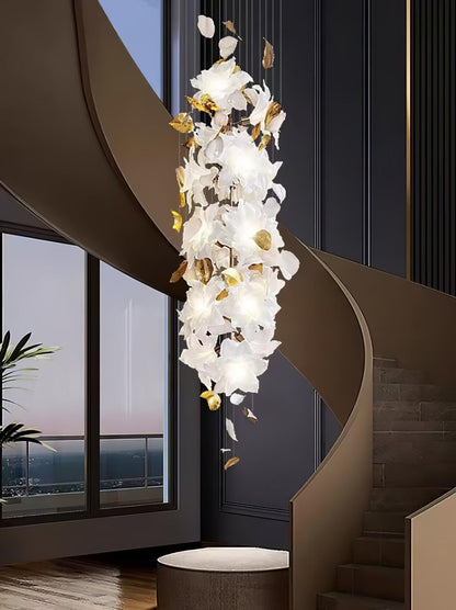 Flying Flowers Fluttering Gasolier Chandelier