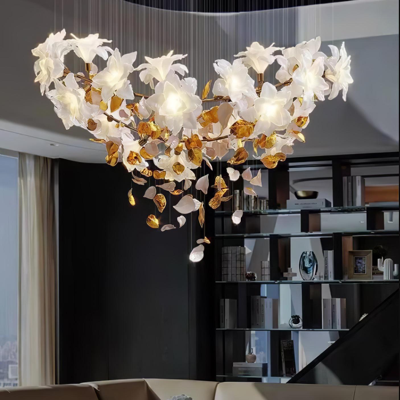 Flying Flowers Fluttering Gasolier Chandelier