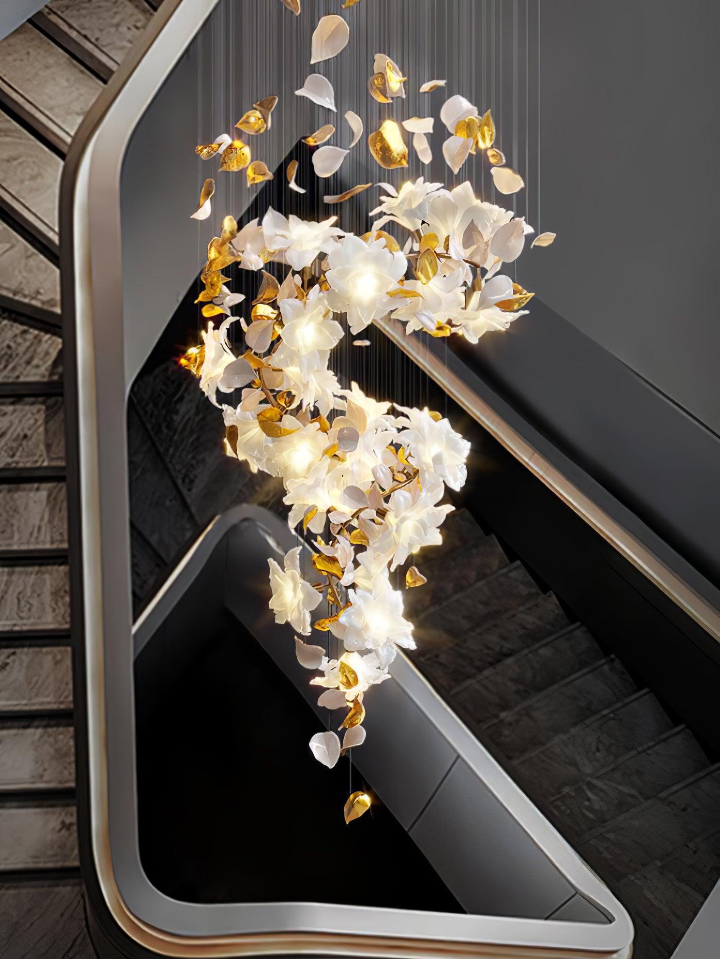 Flying Flowers Fluttering Gasolier Chandelier