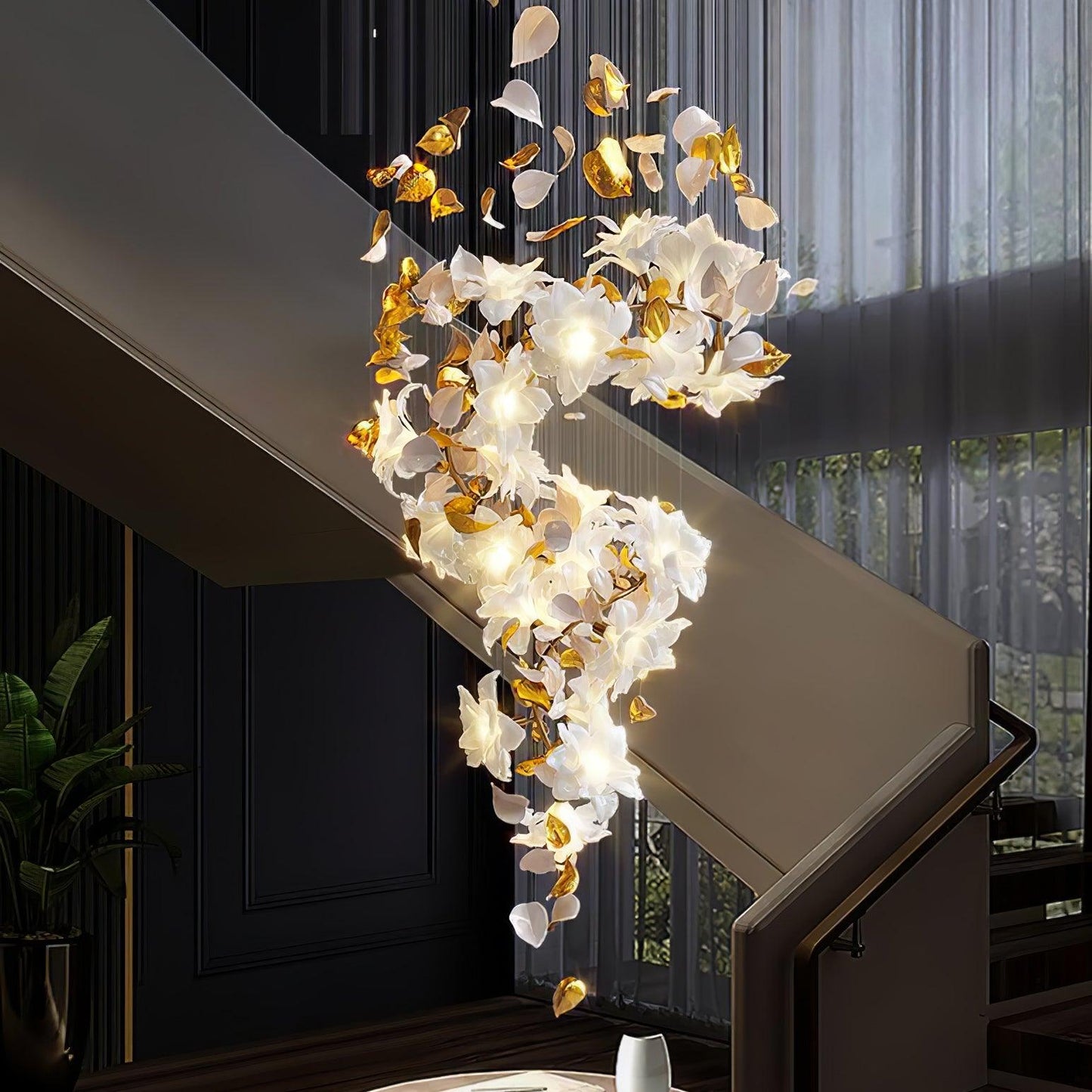 Flying Flowers Fluttering Gasolier Chandelier