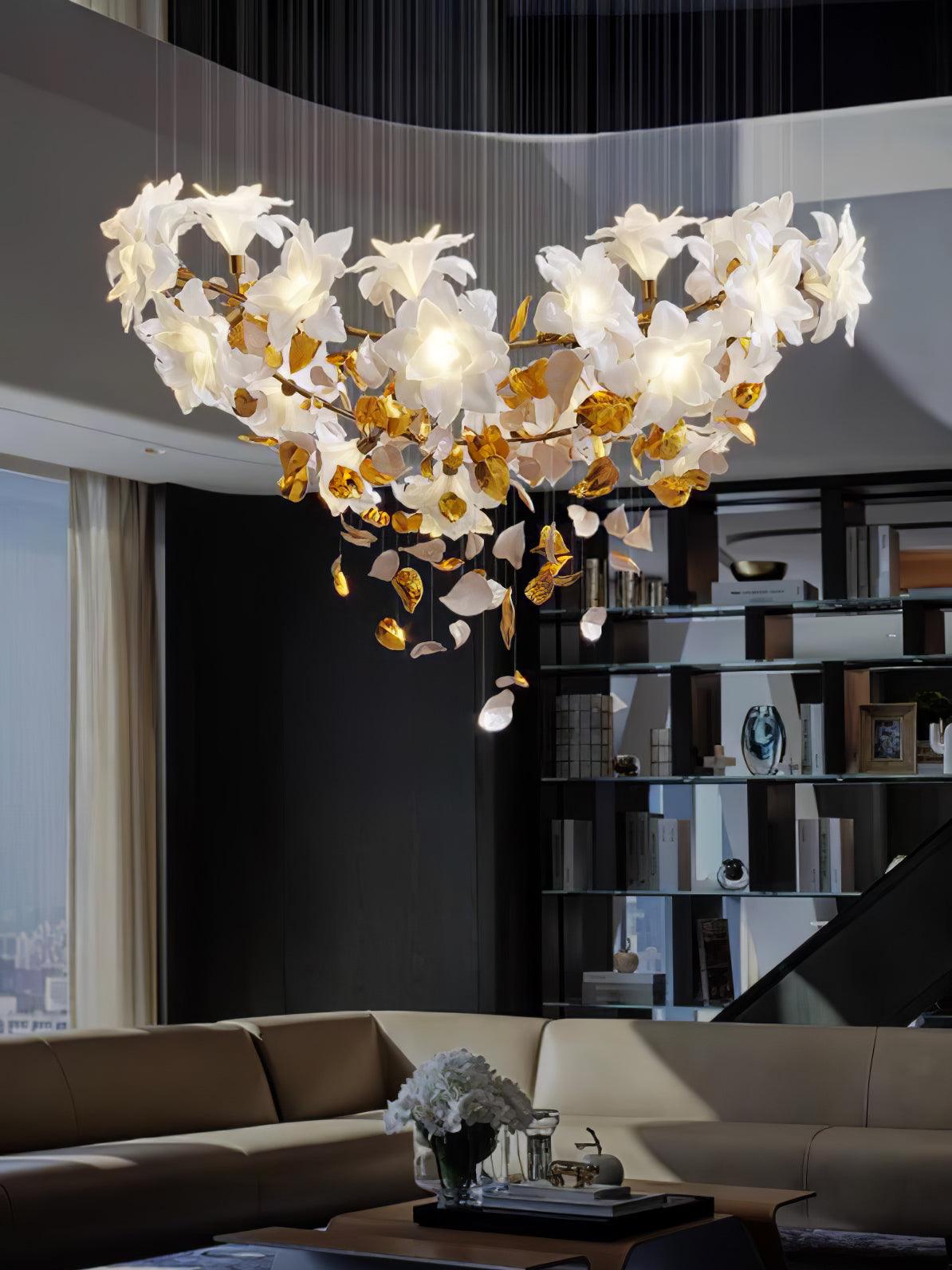 Flying Flowers Fluttering Gasolier Chandelier