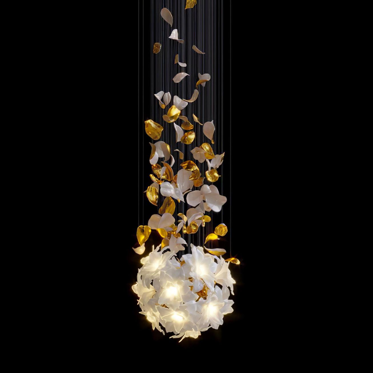 Flying Flowers Fluttering Gasolier Chandelier