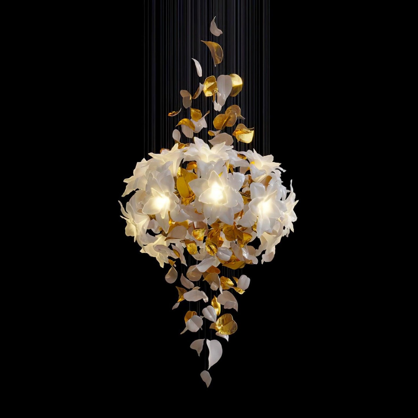 Flying Flowers Fluttering Gasolier Chandelier