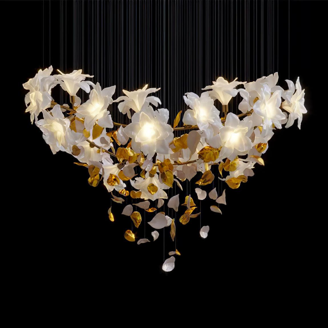 Flying Flowers Fluttering Gasolier Chandelier