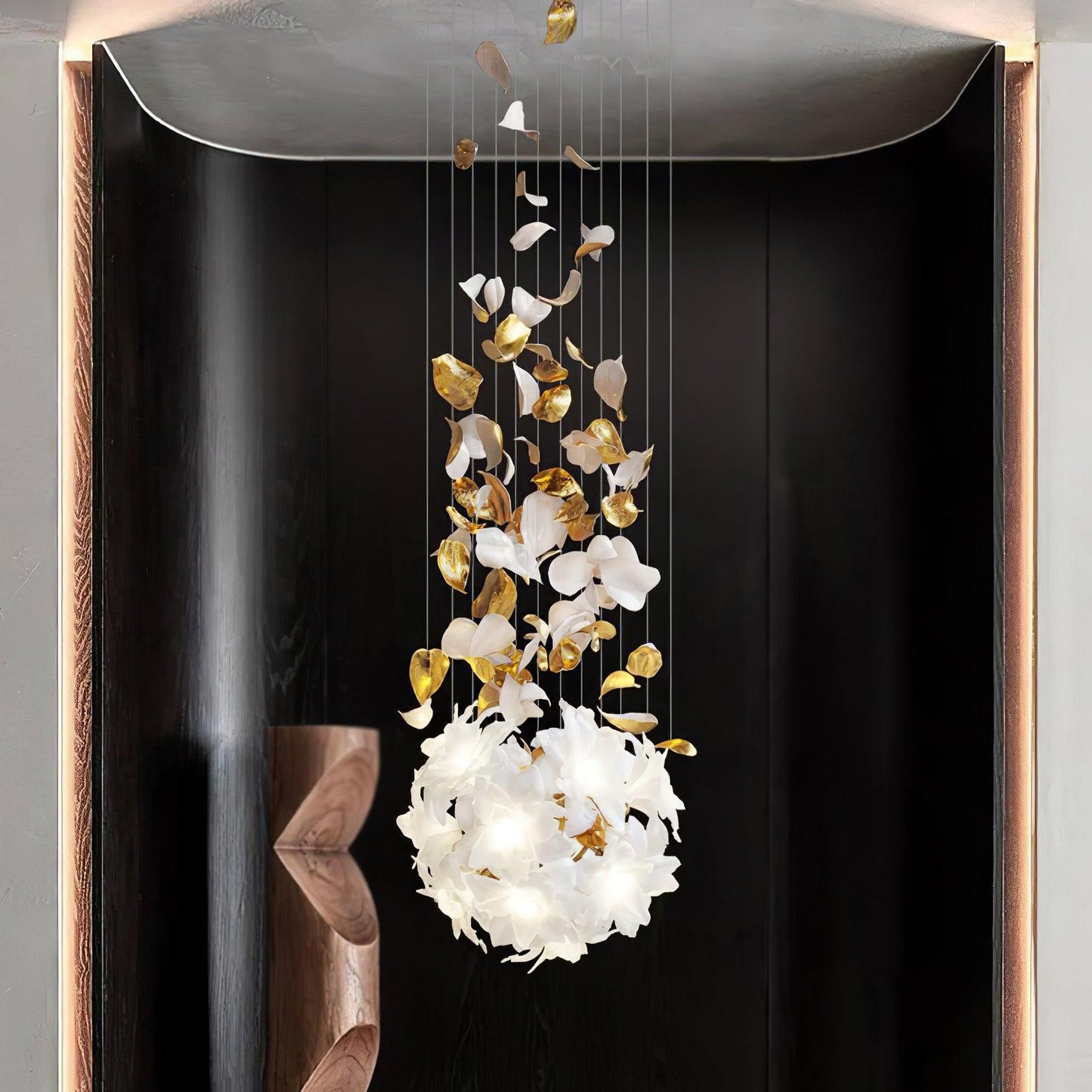 Flying Flowers Fluttering Gasolier Chandelier