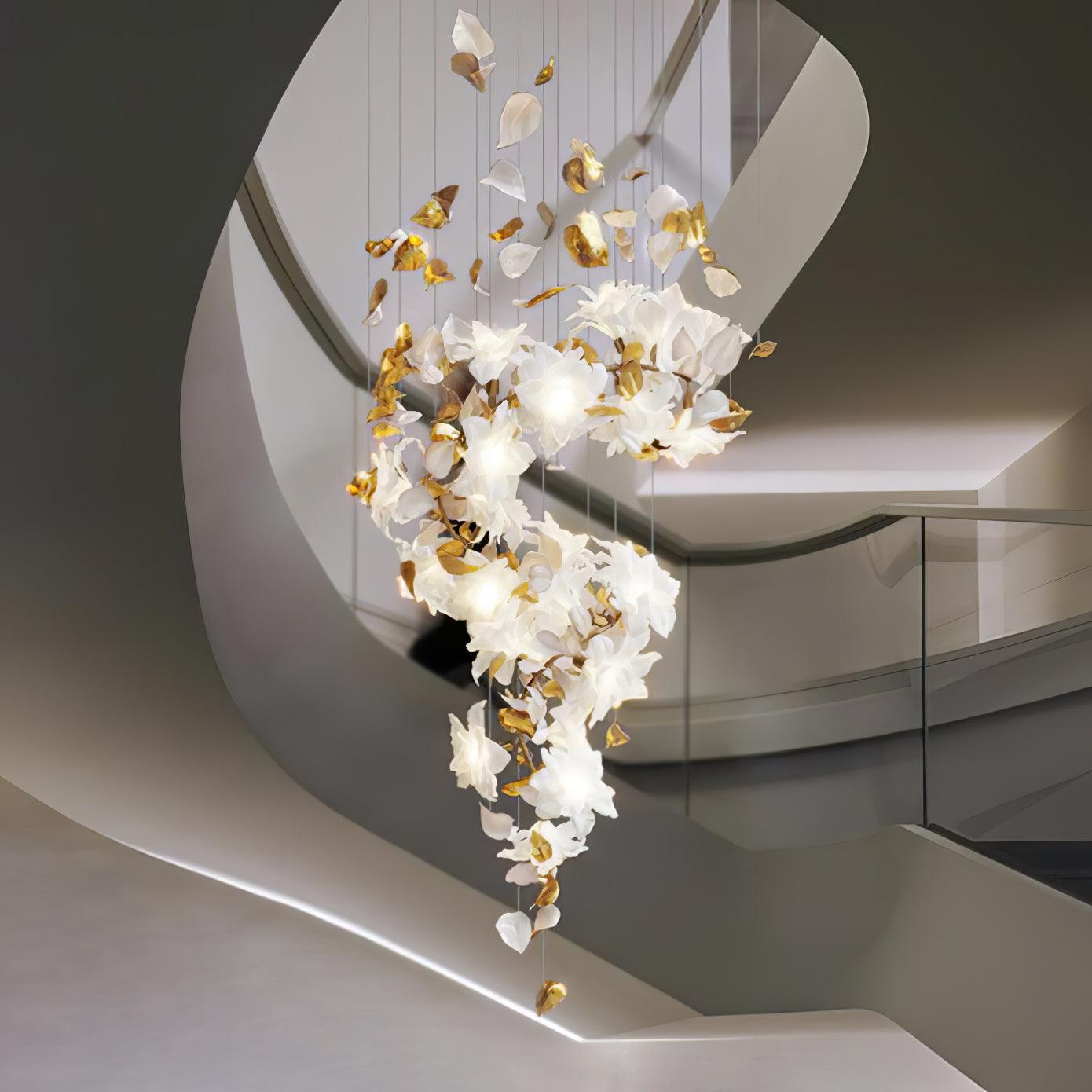 Flying Flowers Fluttering Gasolier Chandelier