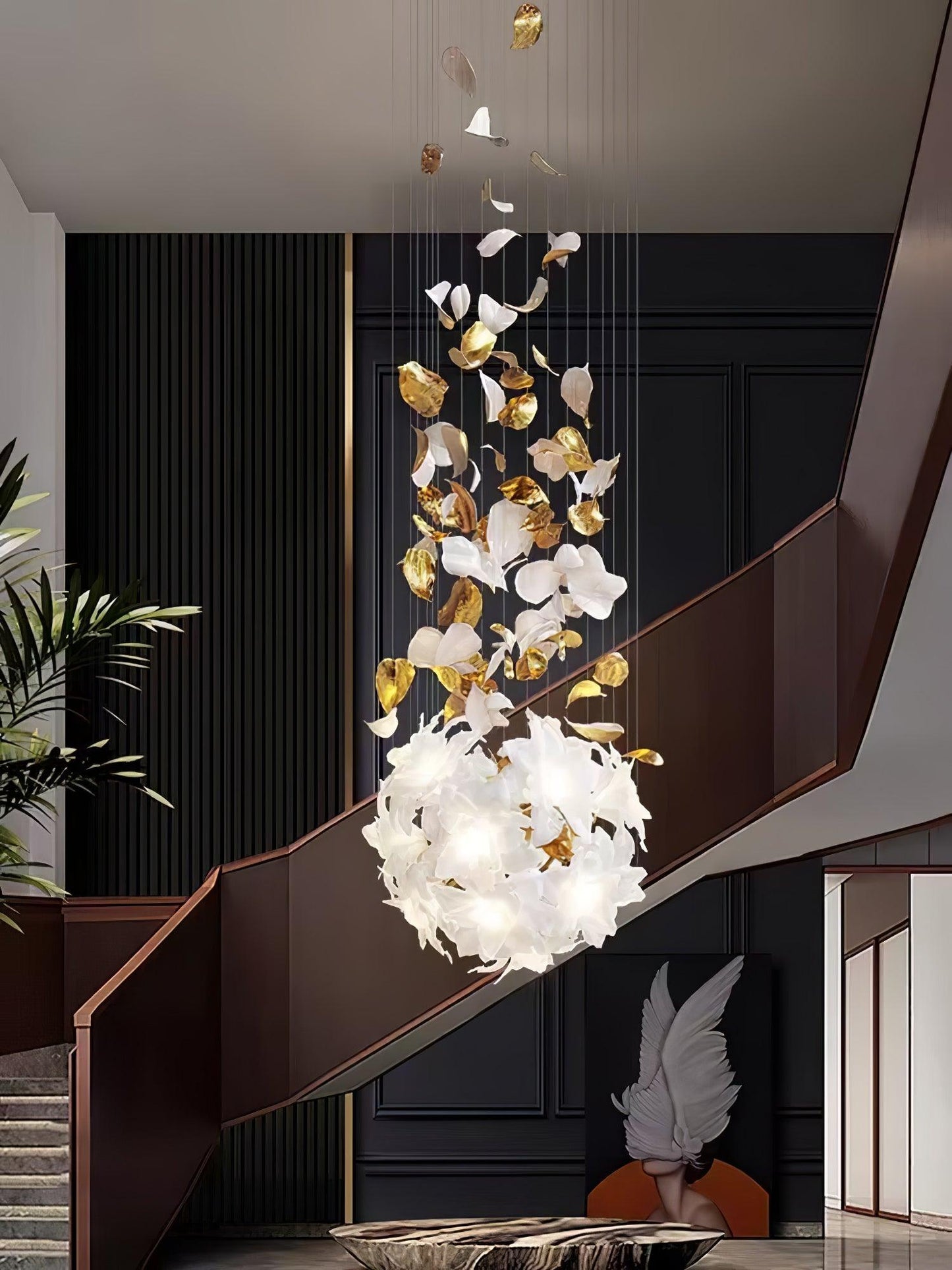 Flying Flowers Fluttering Gasolier Chandelier