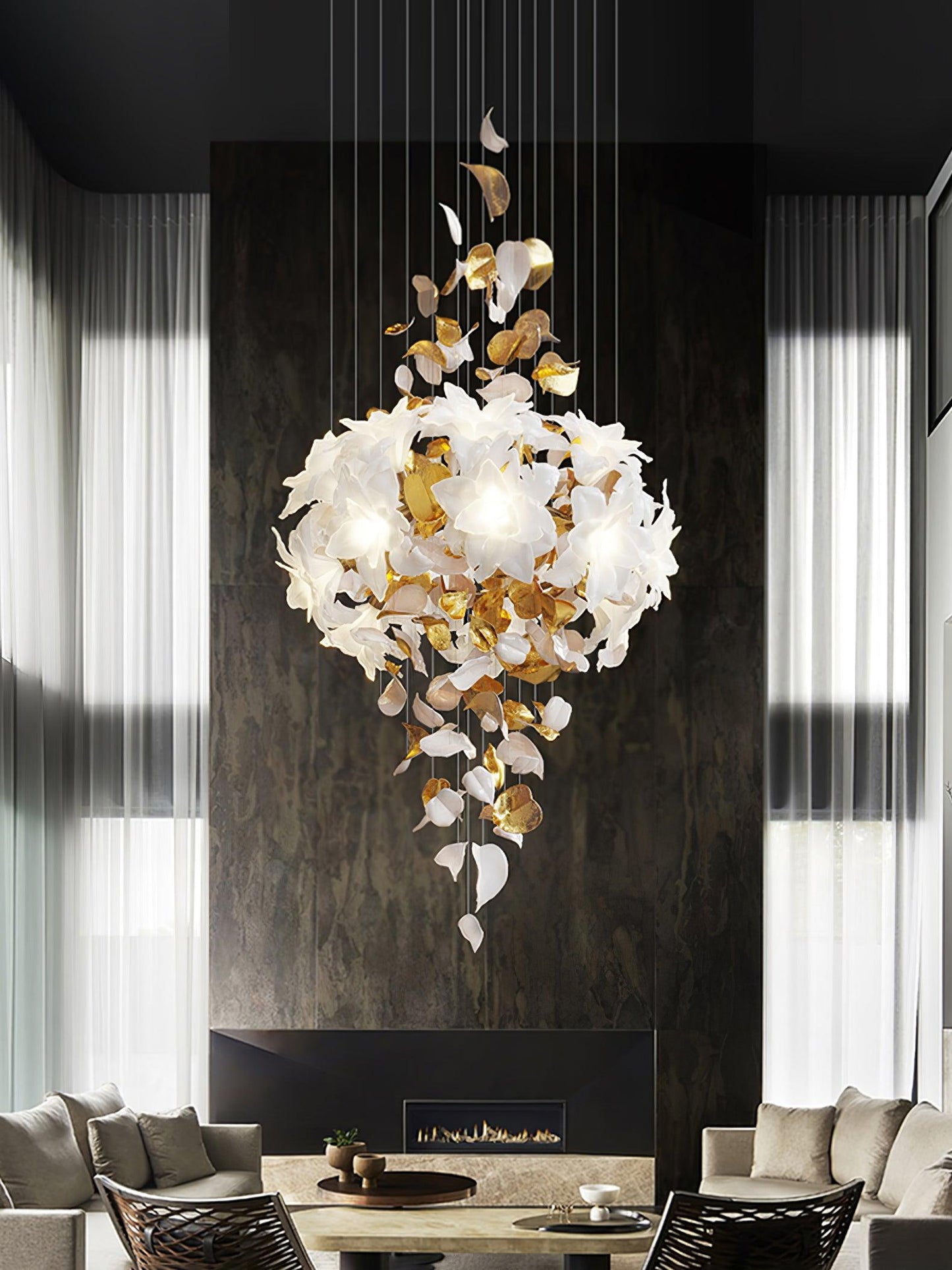 Flying Flowers Fluttering Gasolier Chandelier