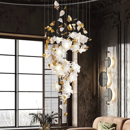 Flying Flowers Fluttering Gasolier Chandelier