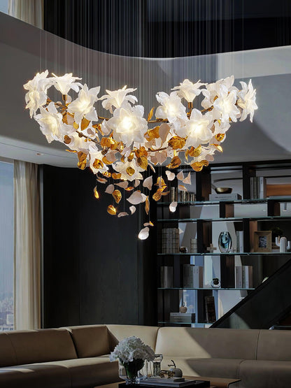 Flying Flowers Fluttering Gasolier Chandelier