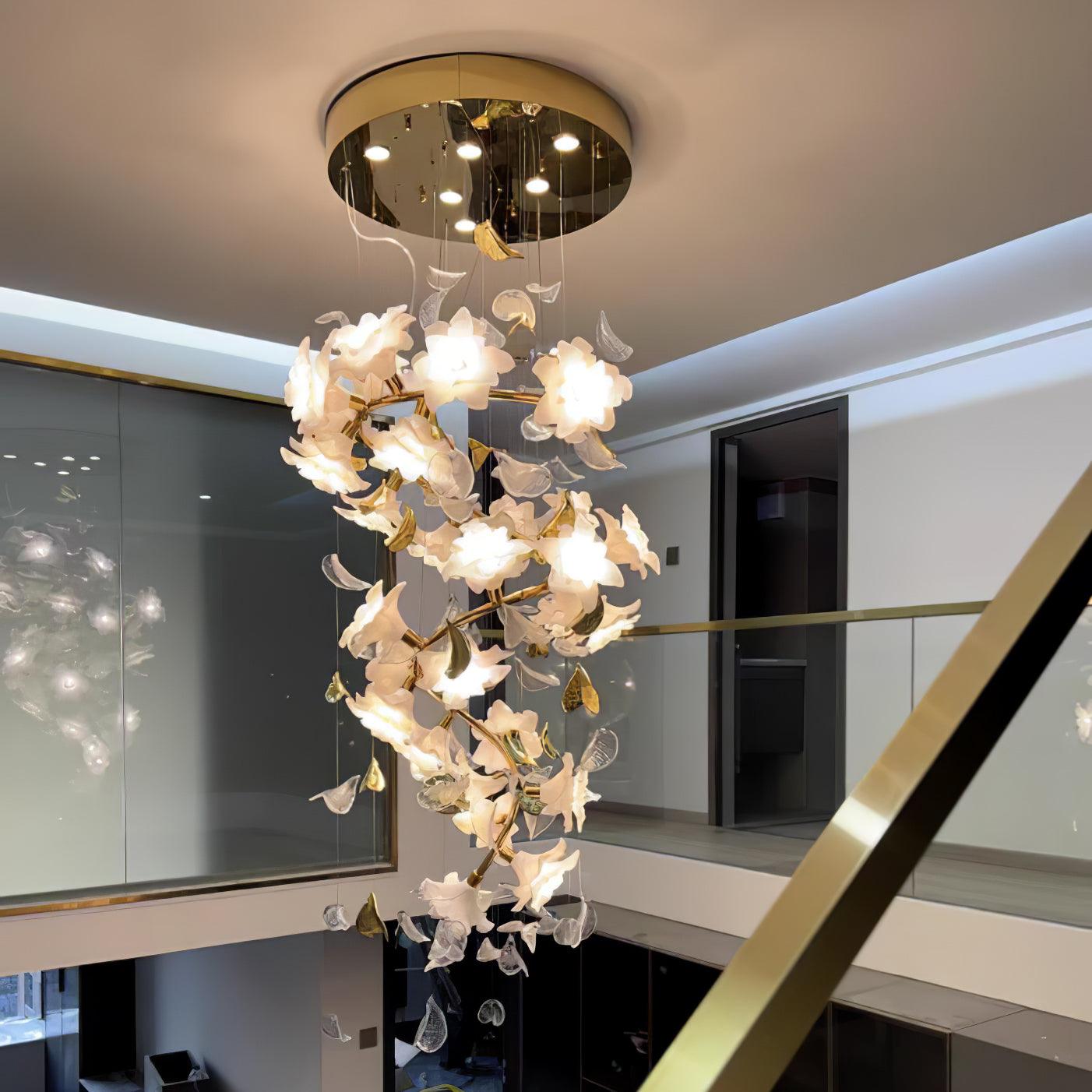 Flying Flowers Fluttering Gasolier Chandelier