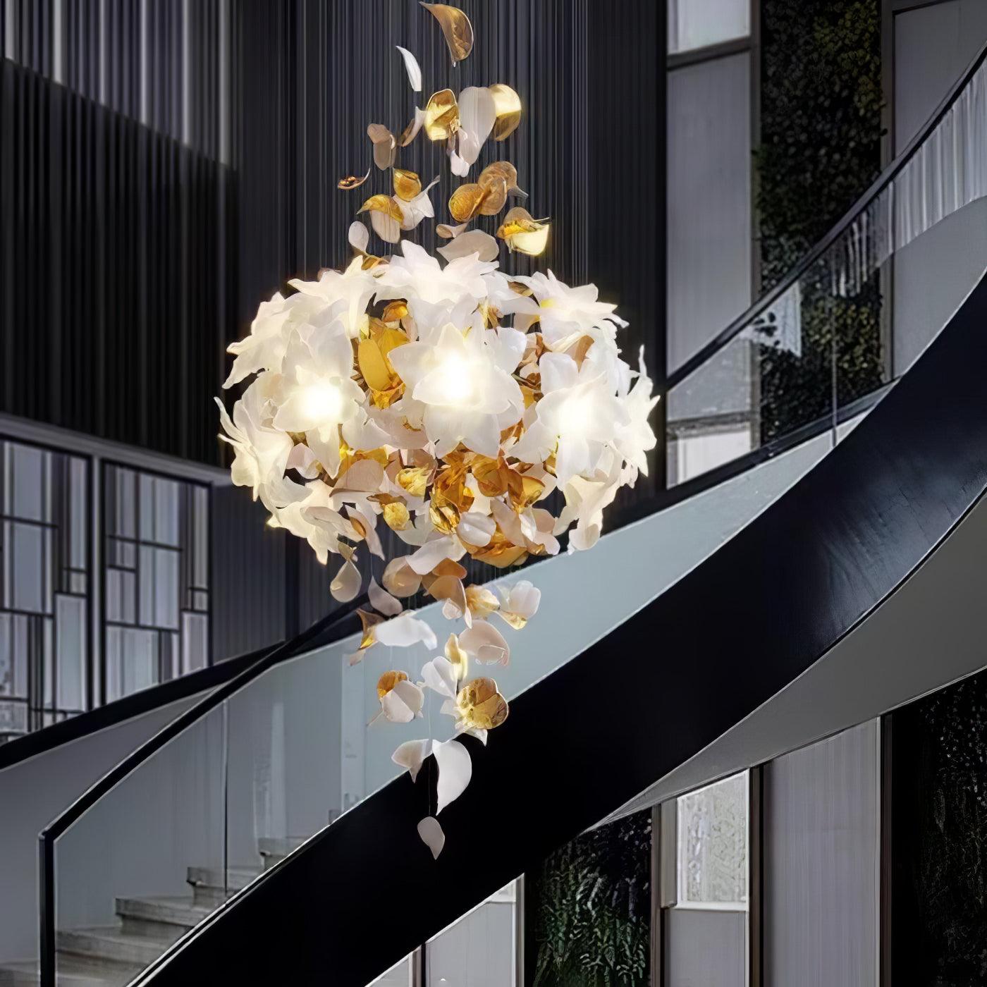 Flying Flowers Fluttering Gasolier Chandelier