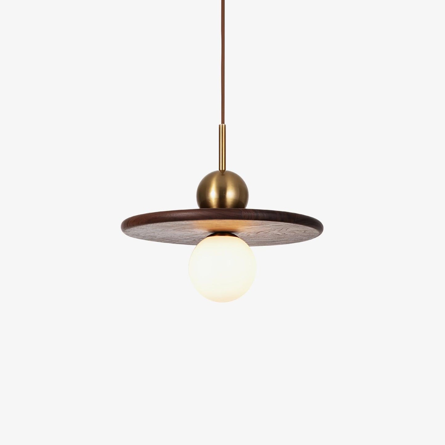 Flying Saucer Walnut Hanging light Pendant Lamp