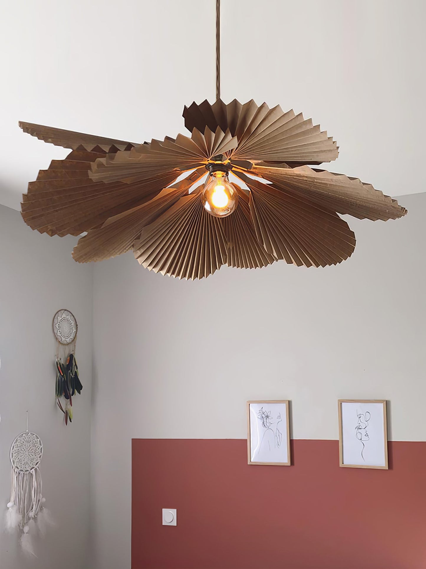 Folded Leaf Lotus Hanging light Pendant Lamp